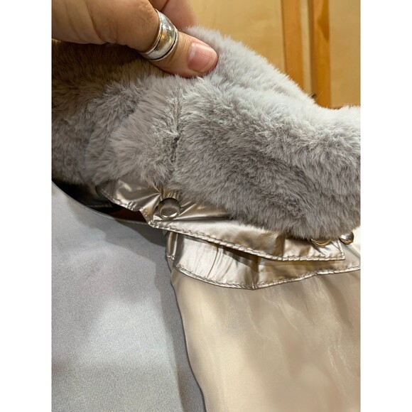 Lulu B Puffer Duck Down/Feather Jacket Metallic Rosegold Size Large Like New - Picture 5 of 9